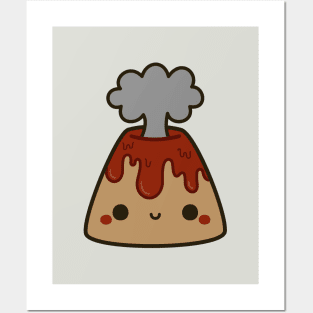 Cute volcano Posters and Art